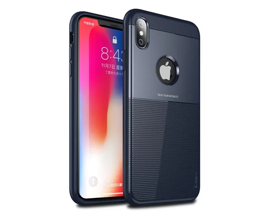 Противоударный чехол "iPaky" Shield синий для iPhone X/XS