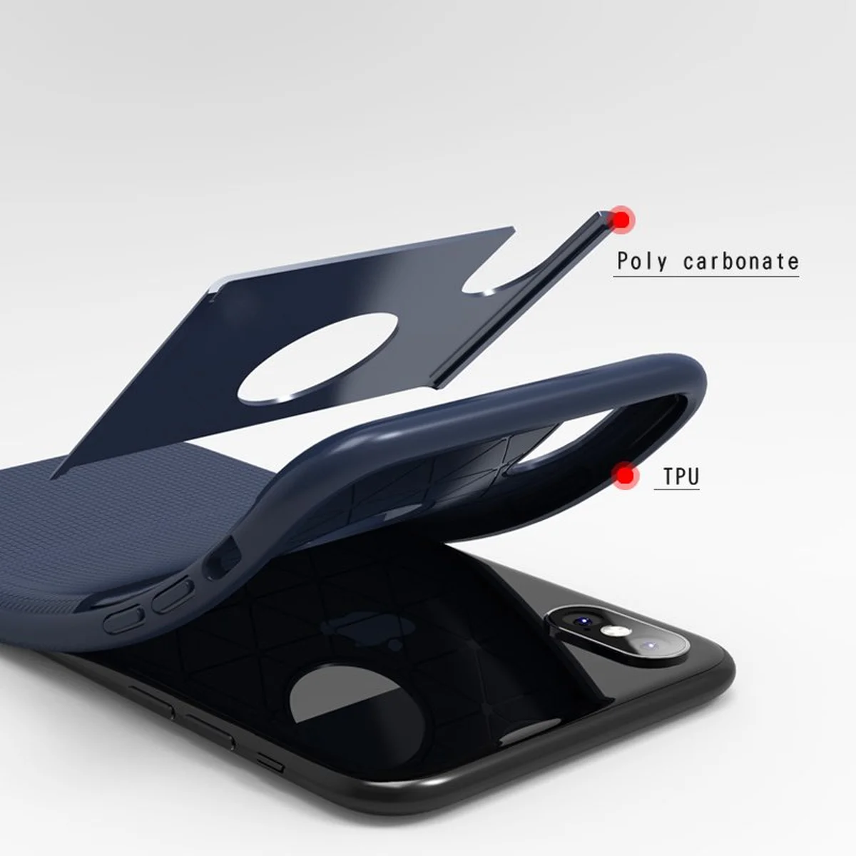 Противоударный чехол "iPaky" Shield синий для iPhone XS Max