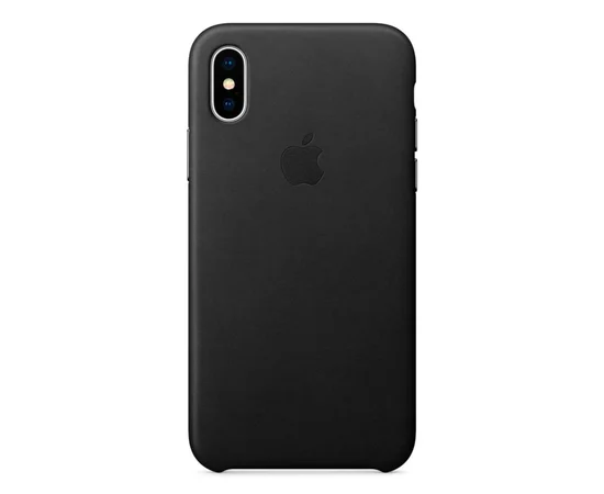 Кожаный чехол "Apple Leather Case" Black (HC) для iPhone X/XS