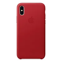 Кожаный чехол "Apple Leather Case" Red (HC) для iPhone X/XS