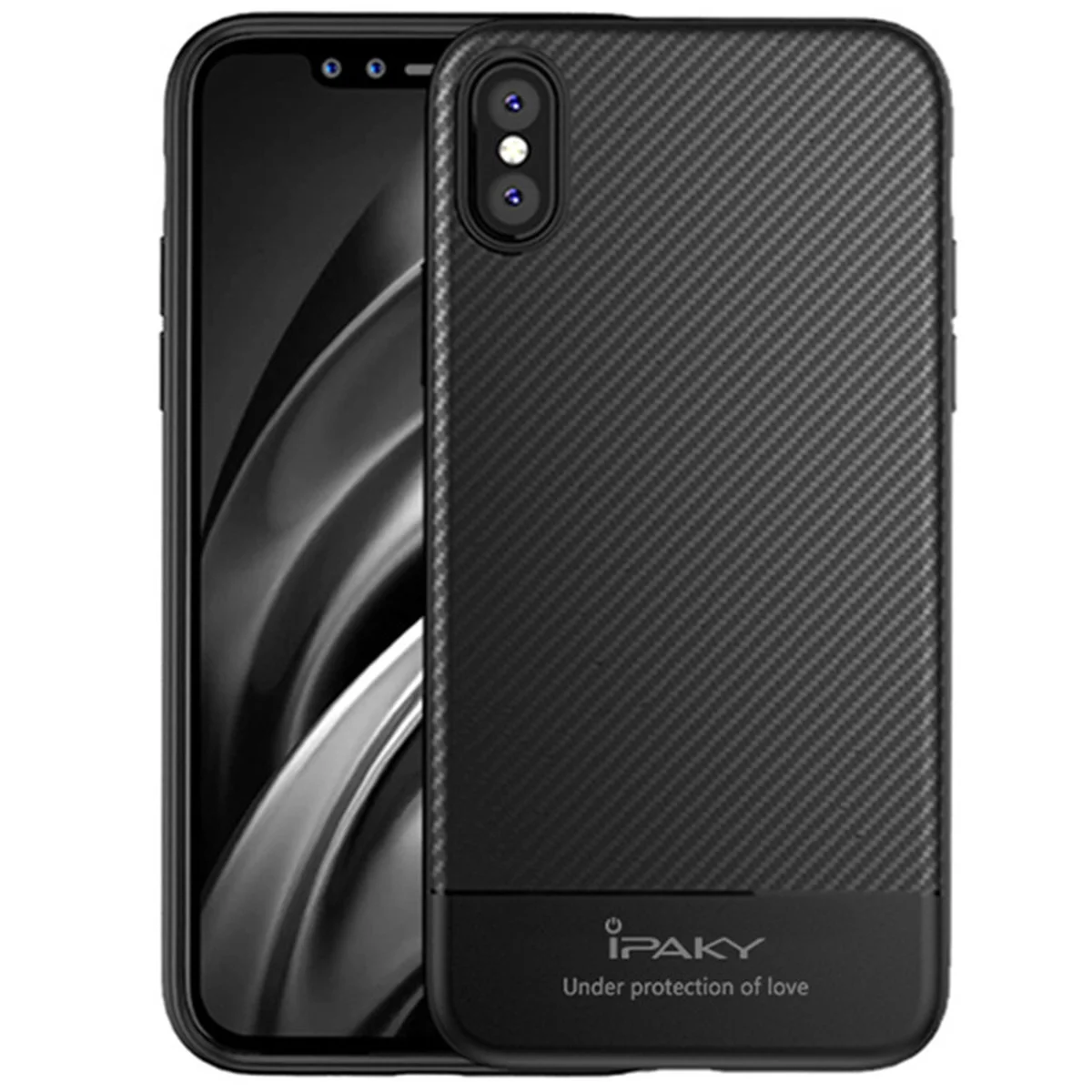 Противоударный силиконовый чехол "iPaky" Musy черный для iPhone XS Max