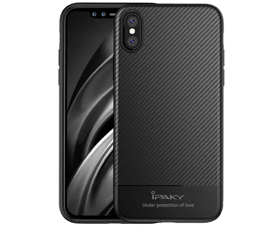 Противоударный силиконовый чехол "iPaky" Musy черный для iPhone X/XS