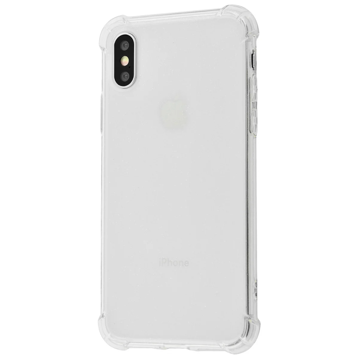 Силиконовый противоударный чехол "Shockproof" с блестками для iPhone X/XS