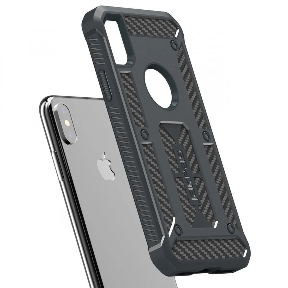 Протиударний силіконовий чохол "Jakpas" сірий для iPhone X/XS