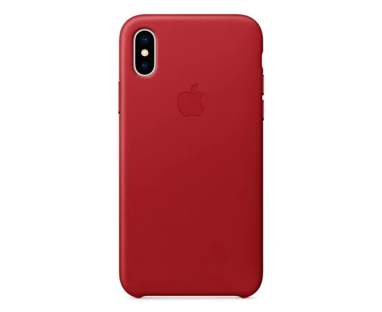 Шкіряний чохол "Apple Leather Case" Red (HC) для iPhone X / XS
