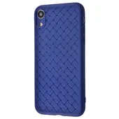 Силиконовый чехол "Weaving" синий для iPhone XR