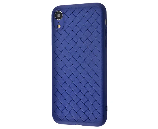 Силиконовый чехол "Weaving" синий для iPhone XR
