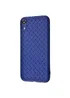Силиконовый чехол "Weaving" синий для iPhone XR