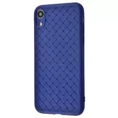 Силиконовый чехол "Weaving" синий для iPhone XR