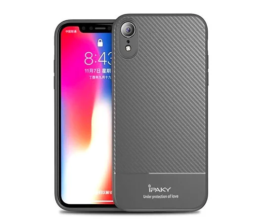 Протиударний силіконовий чохол "iPaky" Musy сірий для iPhone XR
