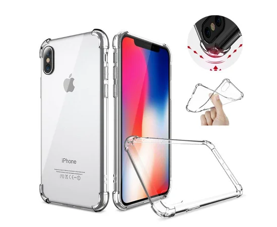 Силиконовый противоударный чехол "Shockproof" прозрачный для iPhone XS Max