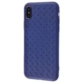 Силіконовий чохол "Weaving" синій для iPhone XS Max