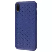 Силиконовый чехол "Weaving" синий для iPhone XS Max