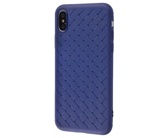 Силиконовый чехол "Weaving" синий для iPhone XS Max