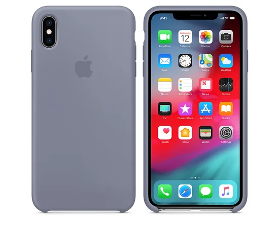 Чохол Apple Silicone Case для iPhone XS Max Lavender Gray (HC)