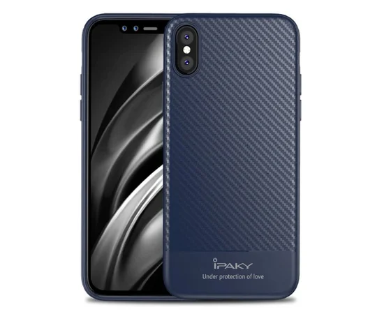 Протиударний силіконовий чохол "iPaky" Musy синій для iPhone XS Max