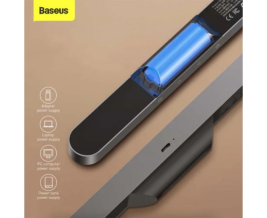 Настольная лампа Baseus Magnetic Stepless Dimming Charging Desk Lamp Deep (DGXC-C0) Gray
