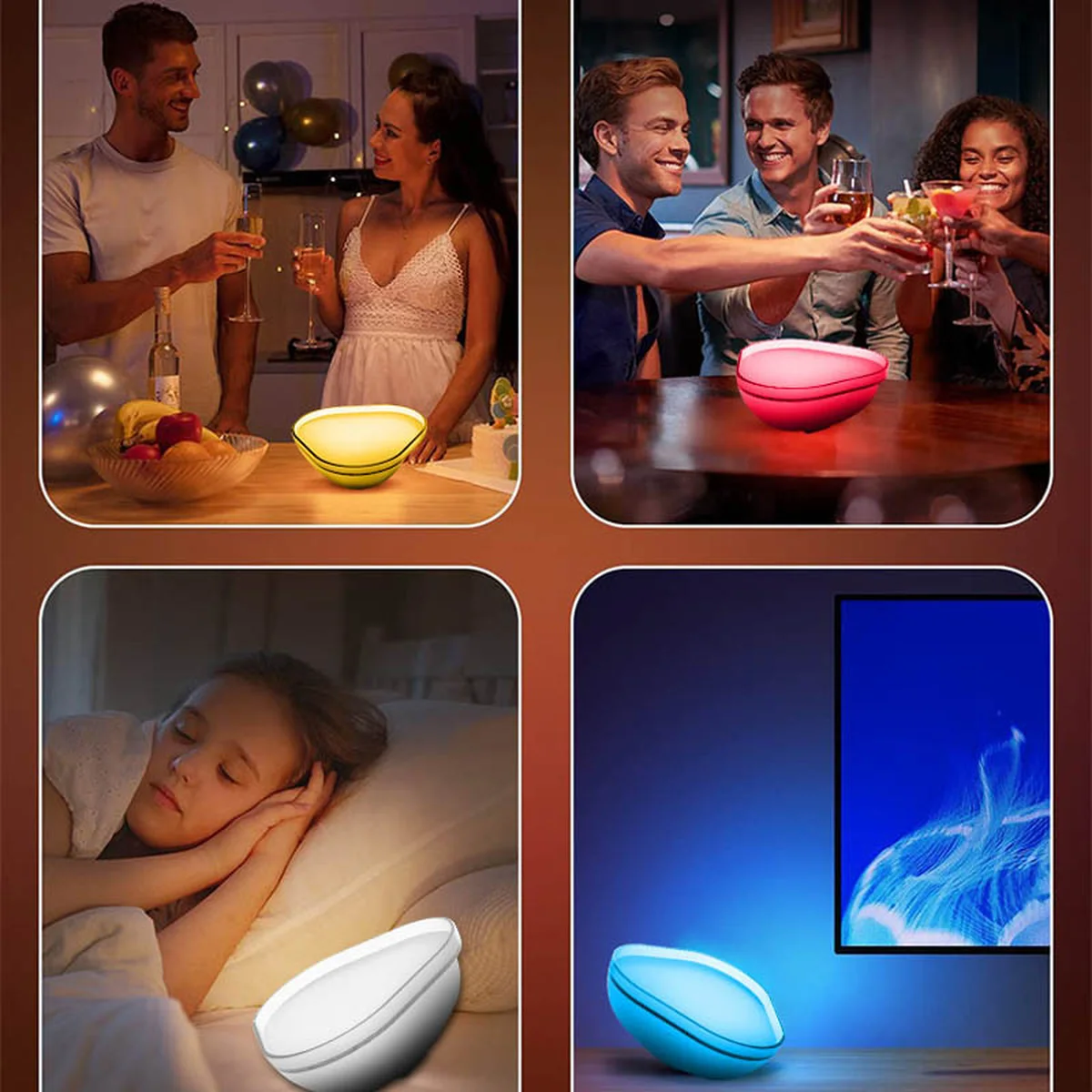 Настольный светильник SAL-009B Bluetooth USB interface with app White