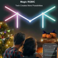 Модульный настенный светильник LED RGB 5V SAL-014B 9pcs Bluetooth USB with app White