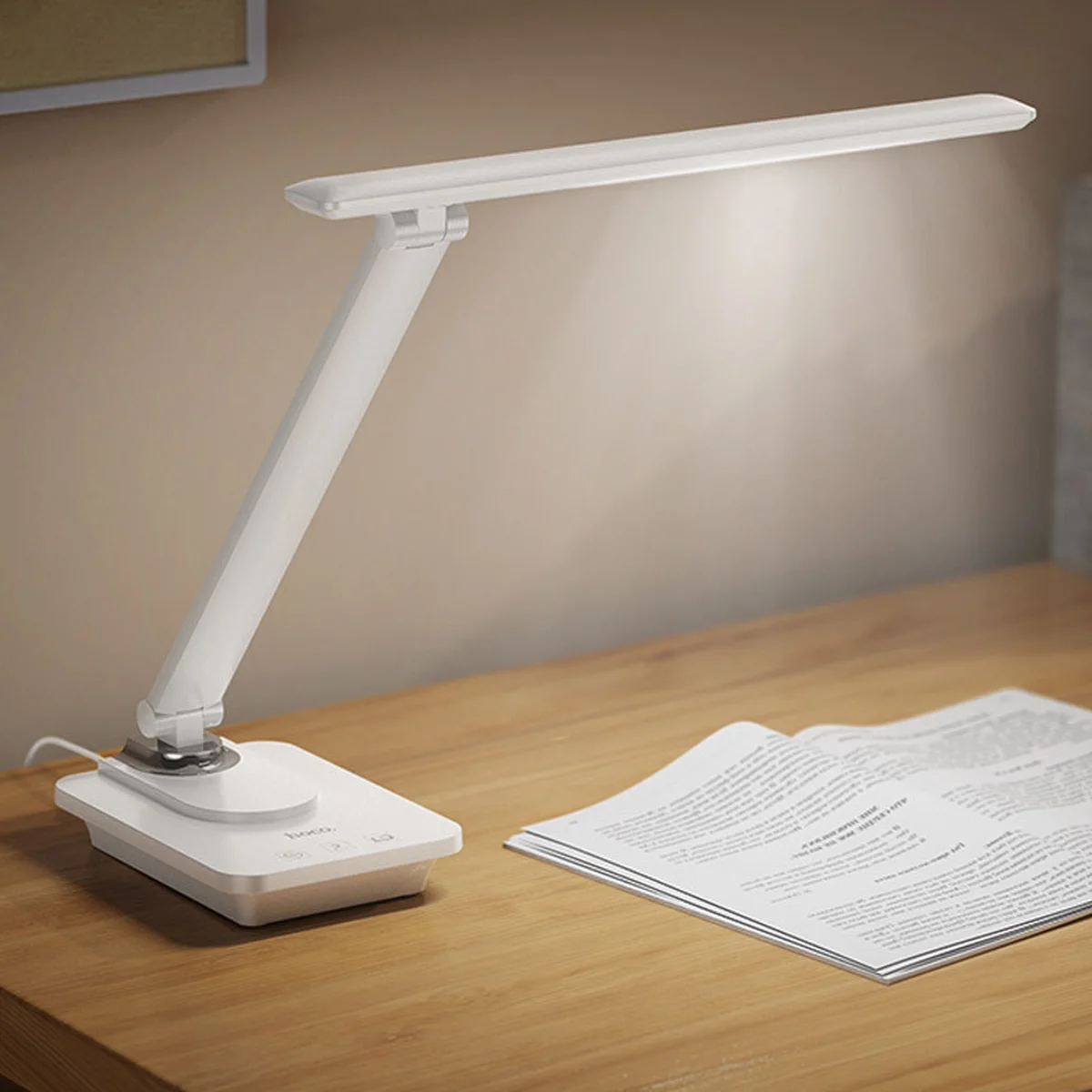 Настольная LED лампа Hoco HX12 Eye protection foldable table lamp White