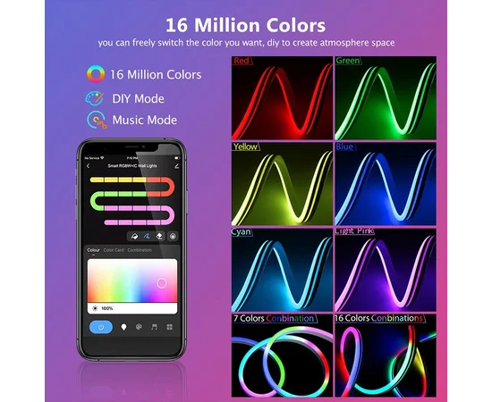 Настенная лента RGB LED LD04 Bluetooth USB with app 5V (3m) White