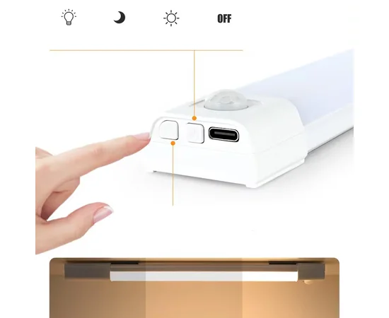 Сенсорный светильник LED с датчиком движения MZ-L3201 (37*22,5*500mm) White