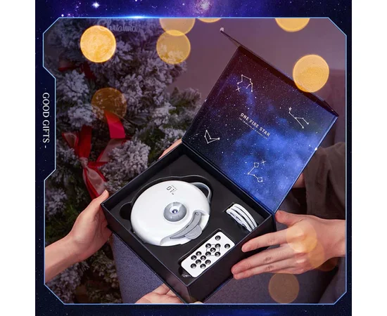 Проектор-нічник Galaxy E18 with Bluetooth and Remote Control + 4 discs 1800 mAh White