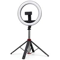 Кольцевая светодиодная LED лампа Neepho L15" + stand Black