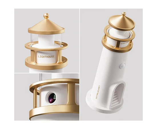 Проектор-ночник A08 Lighthouse 2in1 + Bluetooth колонка White