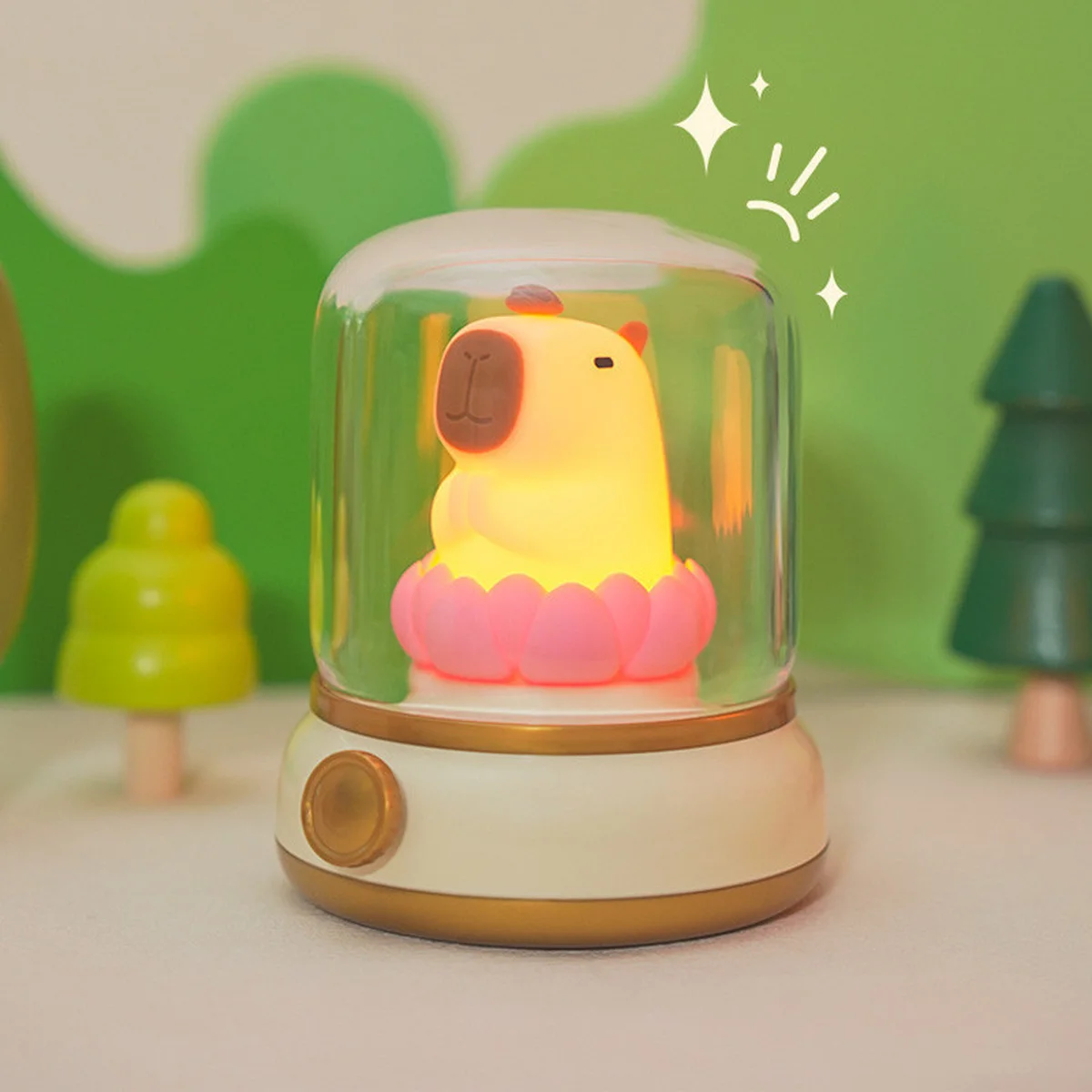 Нічник Capybara and Lotus Yellow