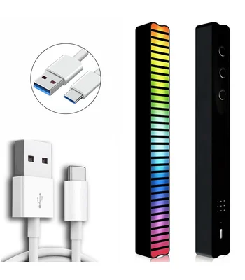 Настільна LED лампа RGB 5V Single Panel Bluetooth USB interface with app Black