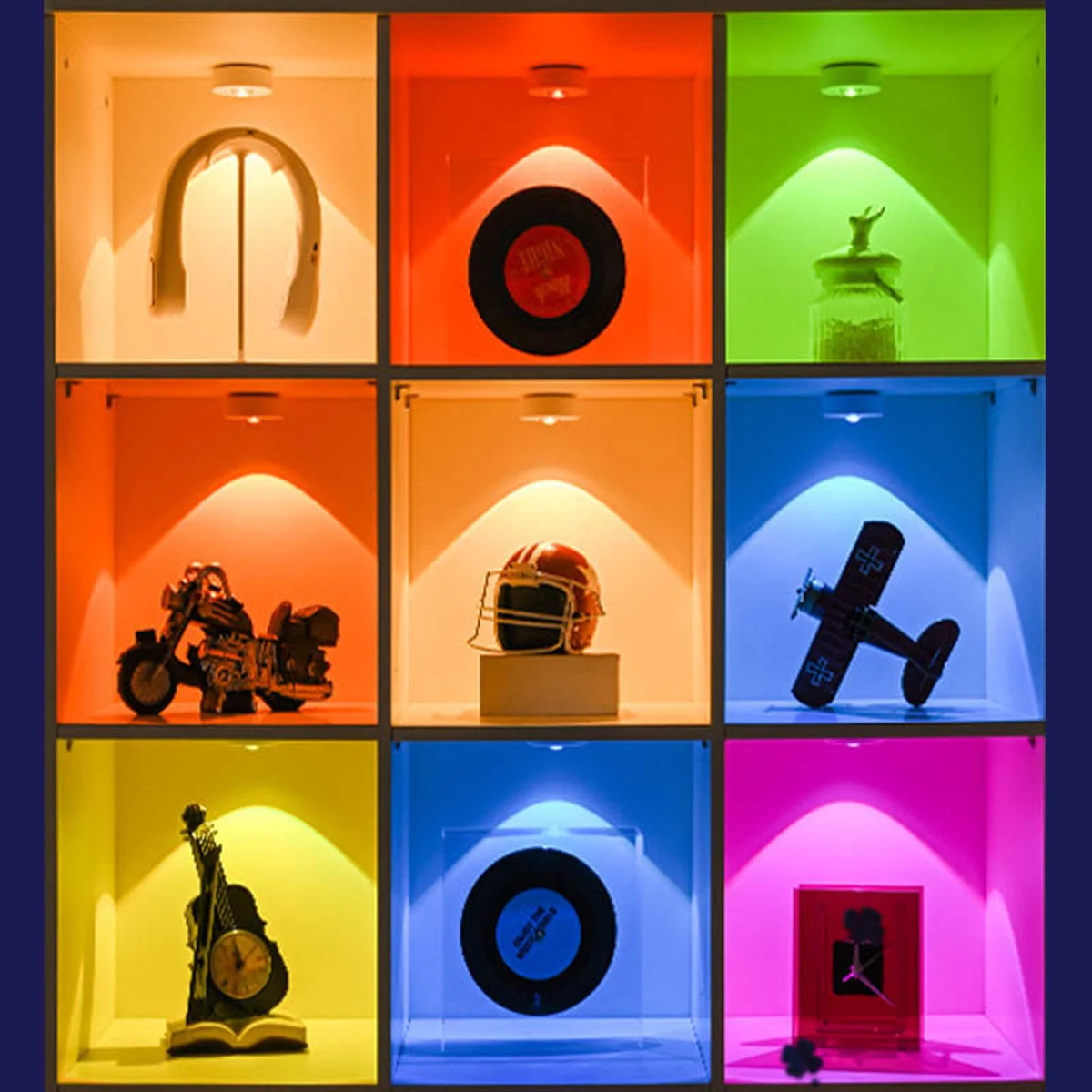 Светильник LED MZ-L3301 (комплект) with remote control (3LC+RGB/6PCS) White