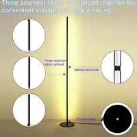 Напольная угловая LED лампа RGB SAL-005B 160cm Bluetooth USB with app Black