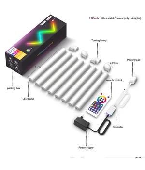 Настінний світильник Lines SAL-013B Bluetooth USB interface with app (8+4 pcs) White