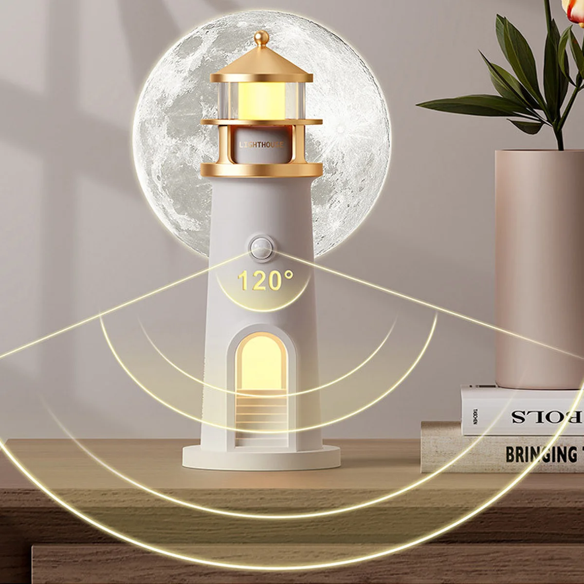 Проектор-нічник A08 Lighthouse 2in1 + Bluetooth колонка White