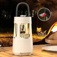 Кемпинговый фонарь аккумуляторный QD08 2in1 + Bluetooth колонка Biege