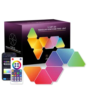 Настінний світильник Smart Triangular Quantum Light SAL-012B Bluetooth USB interface with app 6pcs White