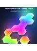 Модульний настінний світильник LED RGB 5V стільники SAL-011B 10pcs Bluetooth USB with app White