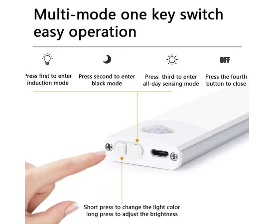 Сенсорный светильник LED с датчиком движения MZ-L1803 (35*11,5*600mm) White