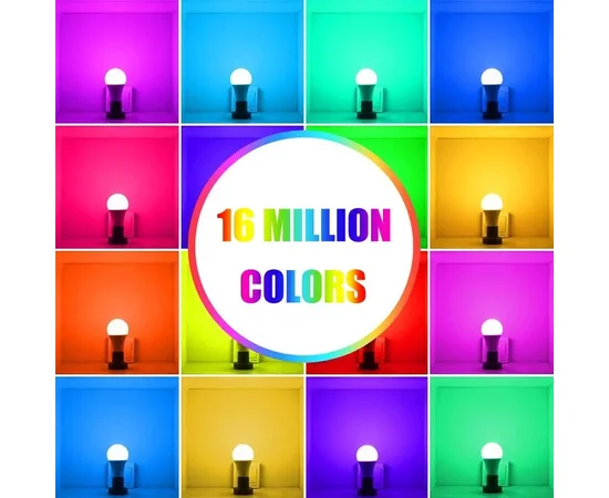 Светодиодная RGB лампочка Smart bulb light 4pcs with Bluetooth E27 with app White