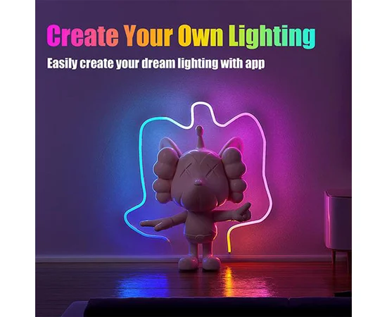 Настенная лента RGB LED LD05 Bluetooth EU Plug with app 12V (5m) White