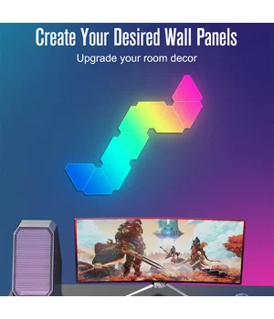 Настінний світильник Smart Triangular Quantum Light SAL-012B Bluetooth USB interface with app 10pcs White