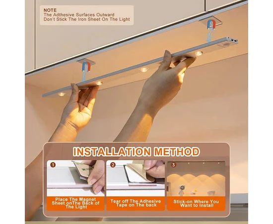 Сенсорный светильник LED с датчиком движения MZ-L1602 (40*10*200mm) White