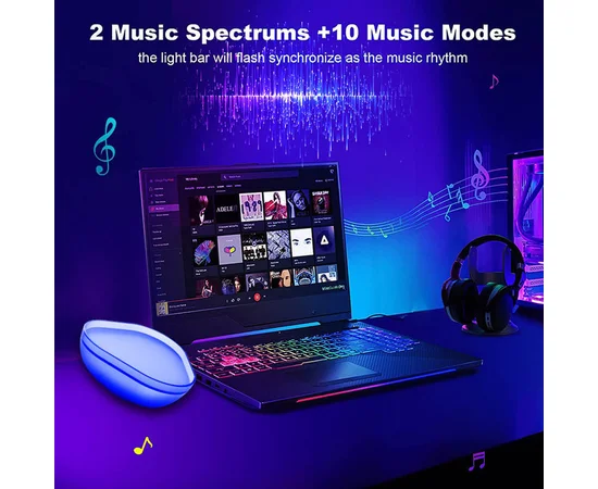 Настольный светильник SAL-009B Bluetooth USB interface with app White