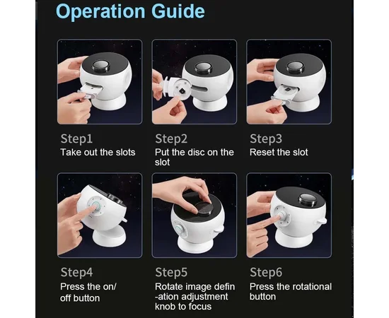 Проектор-ночник GalaxyPro E20 2400 mAh White