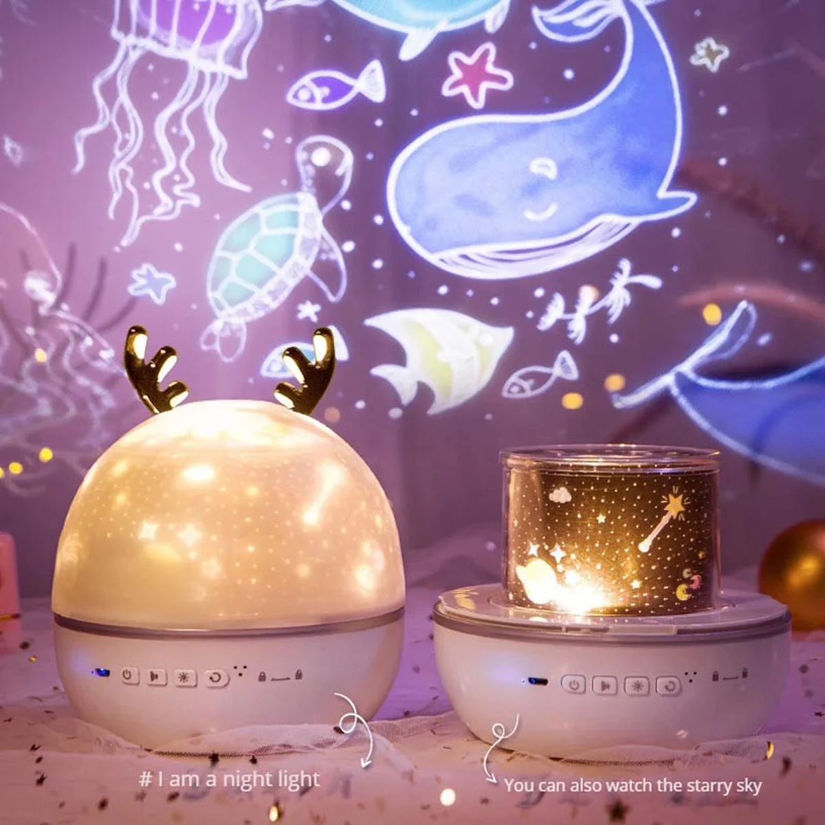 Нічник Moon E05 with Bluetooth 1200 mAh White