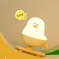Ночник L63 Chicken on a Skateboard White / Yellow