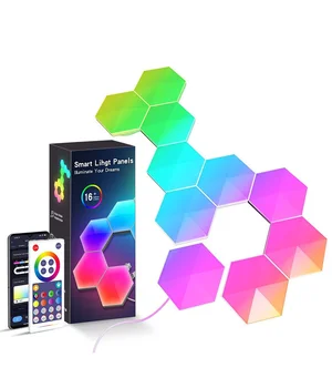Модульний настінний світильник LED RGB 5V стільники SAL-011B 10pcs Bluetooth USB with app White