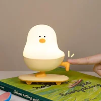 Ночник L63 Chicken on a Skateboard White / Yellow
