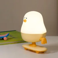 Ночник L63 Chicken on a Skateboard White / Yellow